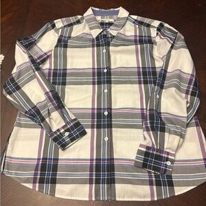 Foxcroft Women’s Wrinkle Free Plaid Button-Down Shirt